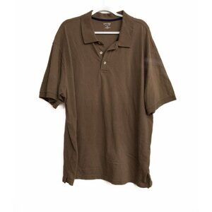 St. Johns Bay Mens Heritage Pique Polo Shirt 3XL Brown